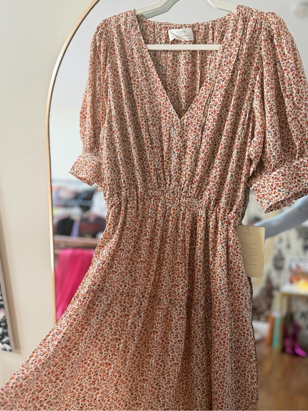 NWT Trovata Arden Dress in Bellflower Ditsy Floral Patter ~ Size Medium